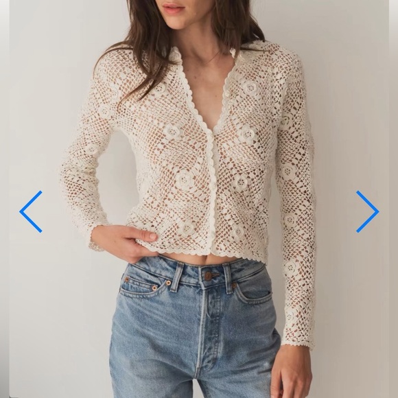 NEW Doen Ottoline crochet cardiga - Picture 2 of 6